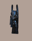 Wine Carrier: Black & Viper Print
