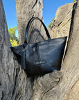 Amara Tote: Serpent Print & Black