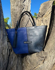 Amara Tote: Indigo & Black