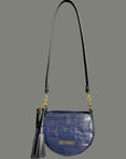 Husk Bag: Navy & Croc Print