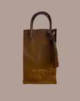 Wine Carrier: Tan & Cobra Print