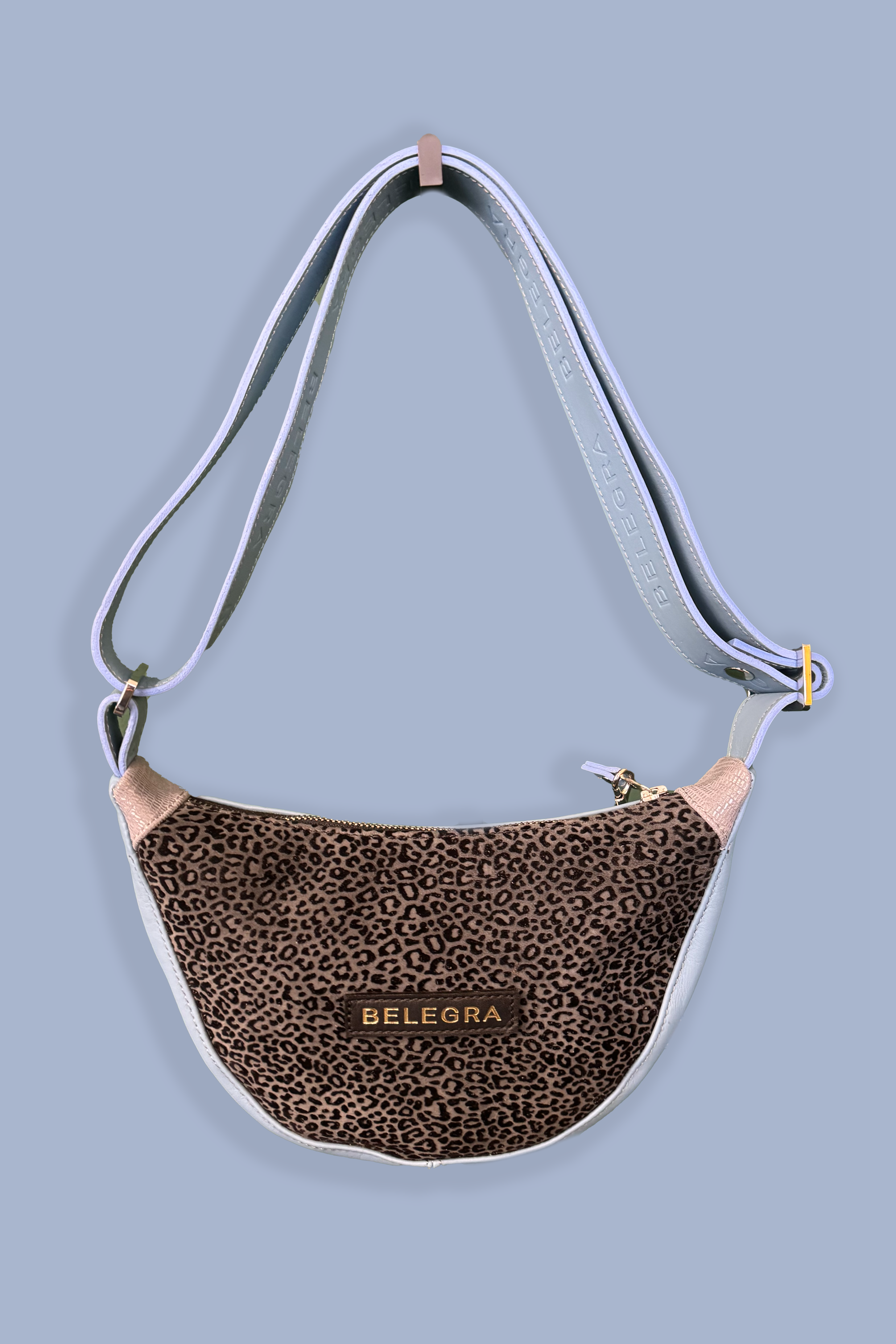 Echo Sling: Sky Blue &amp; Leopard