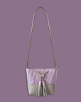 Mara Bucket: Taupe & Lilac Print