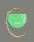 Husk Bag: Taupe & Green Croc Print