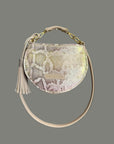 Husk Bag: Taupe & Pearlescent Snake Print