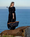 Le Brood Tote: Black Viper & Neon Orange Snake