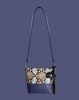 Mara Bag: Pink Snake Print & Indigo