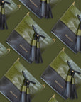 Mara Bucket: Navy & Green Ostrich Print