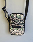 Wayfarer Utility Sling: Snake Print & Black