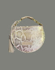 Husk Bag: Taupe & Pearlescent Snake Print