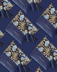 Mara Bucket: Indigo & Snake Print