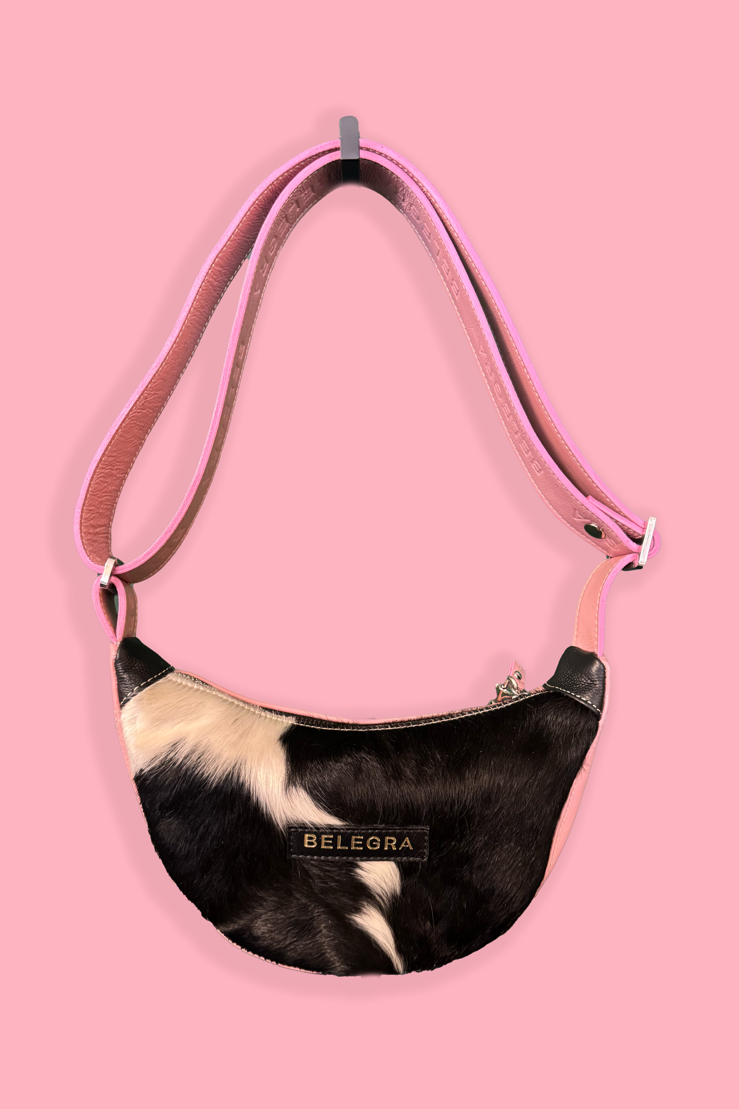 Echo Sling: Pink Cow Hide Dark