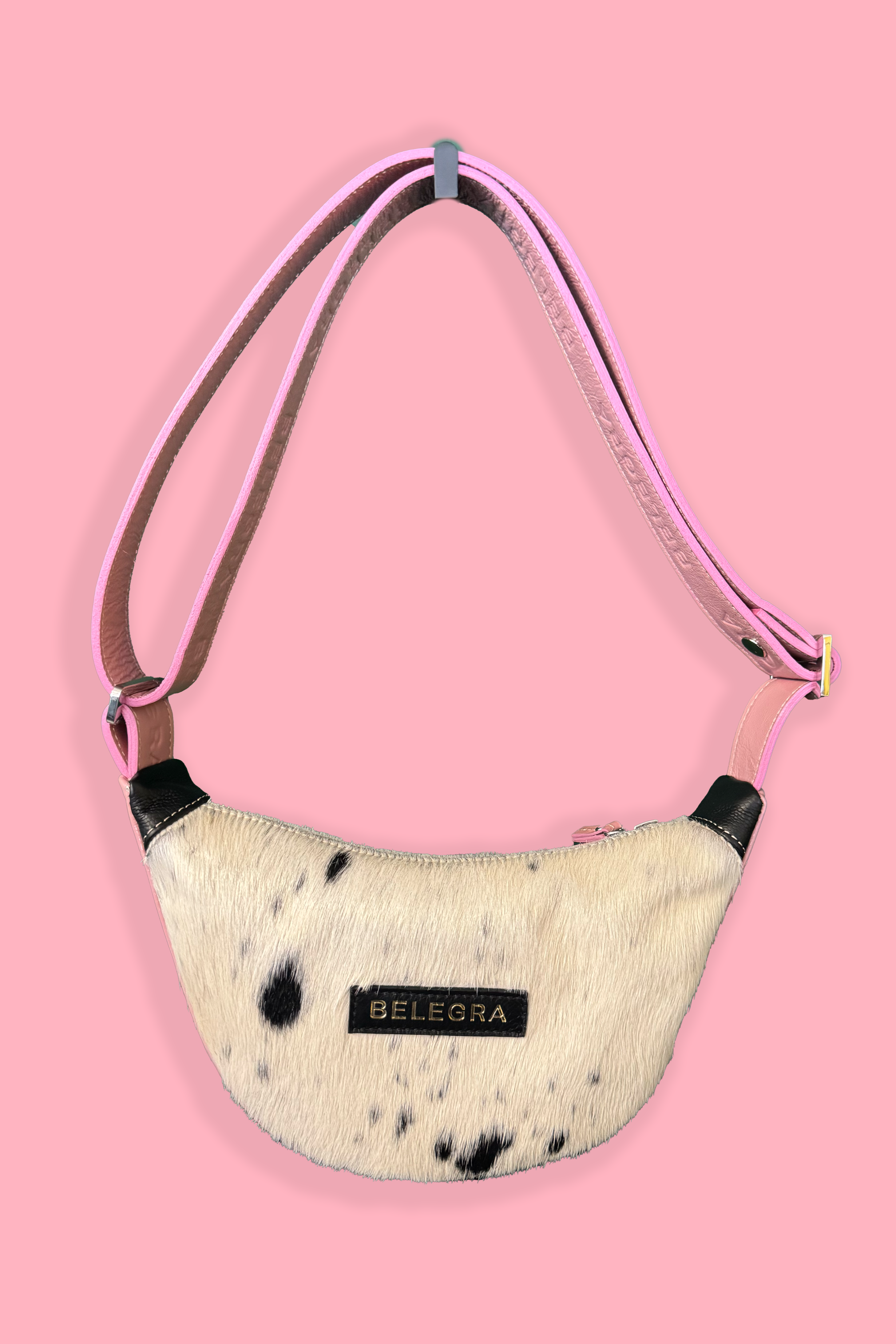 Echo Sling: Pink Cow Hide Light