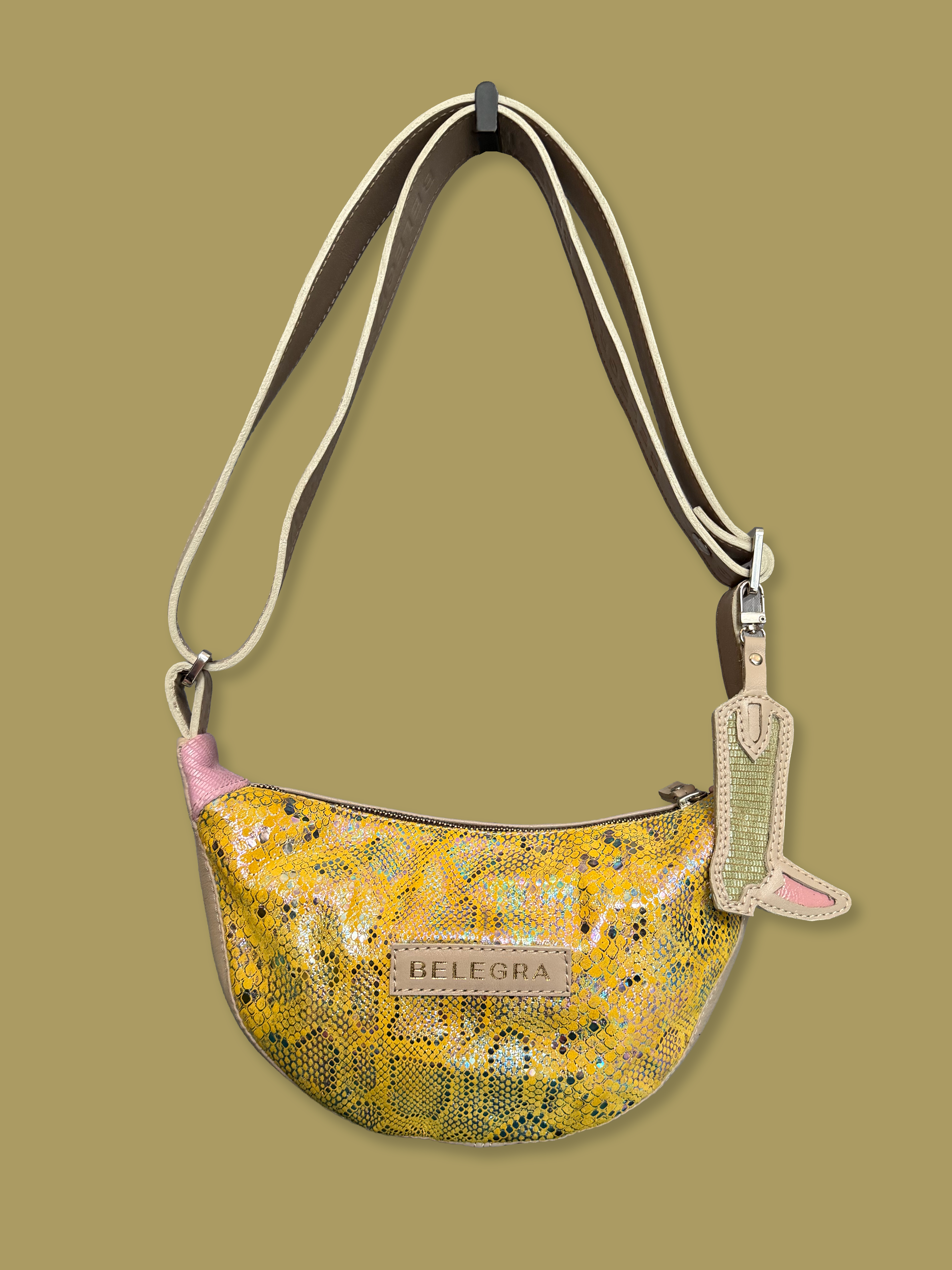 Echo Sling: Shimmer Yellow Snake Print