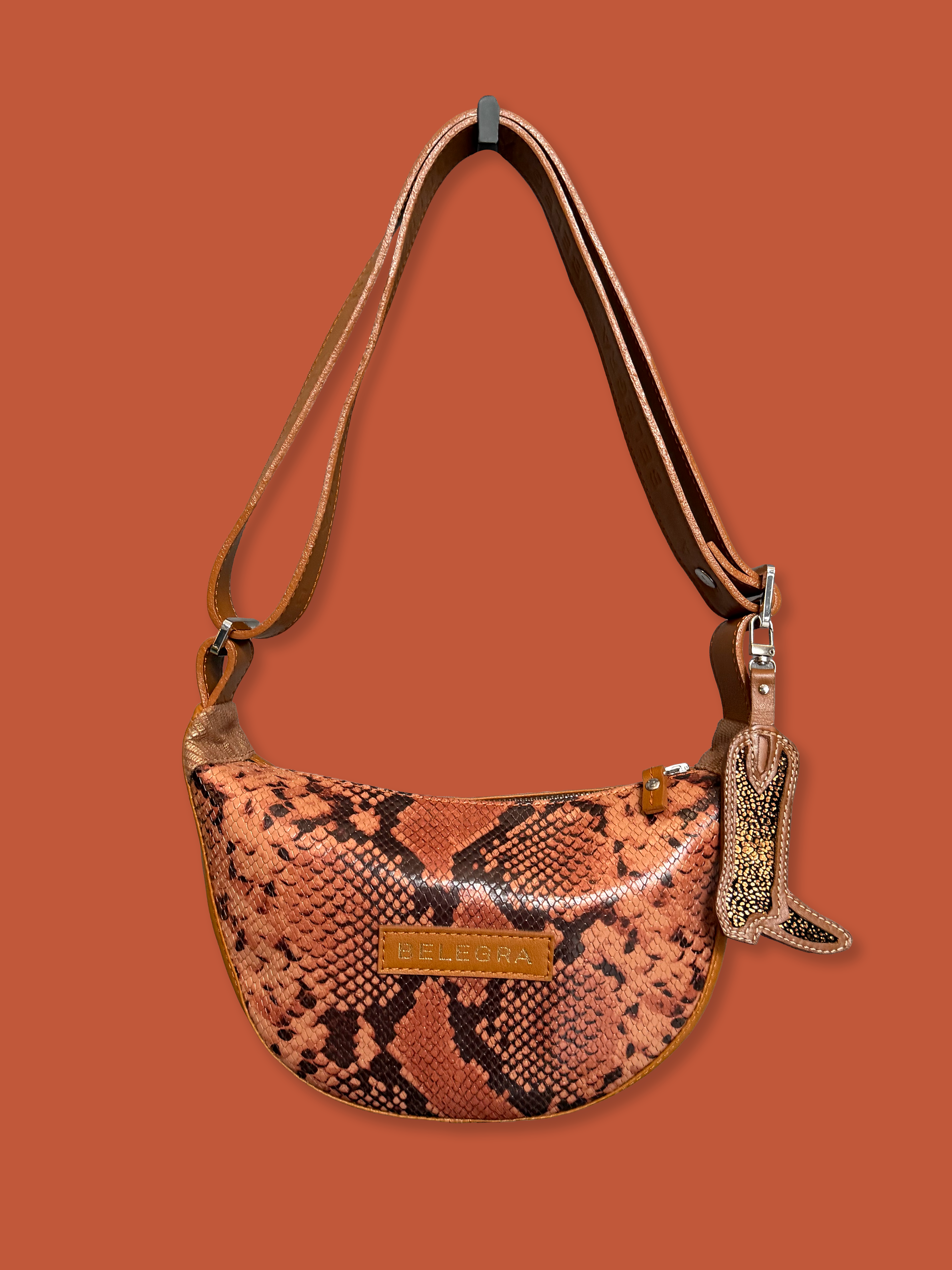 Echo Sling: Caramel Snake Print