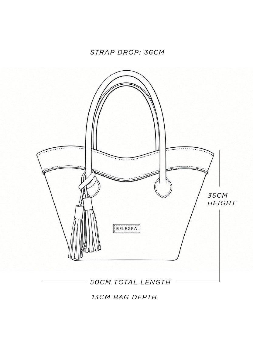 Midi Tote: Nguni & Pink