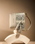 Mara Bucket: Snake Print & Taupe