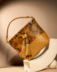 Mara Bucket: Snake Print & Tan