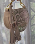 Husk Bag: Taupe & Pearlescent Snake Print