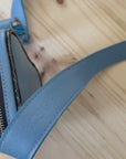 Wayfarer Utility Sling: Sky Blue & Leopard