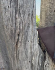 Amara Tote: Brown Suede & Black