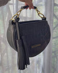 Husk Bag: Navy & Croc Print
